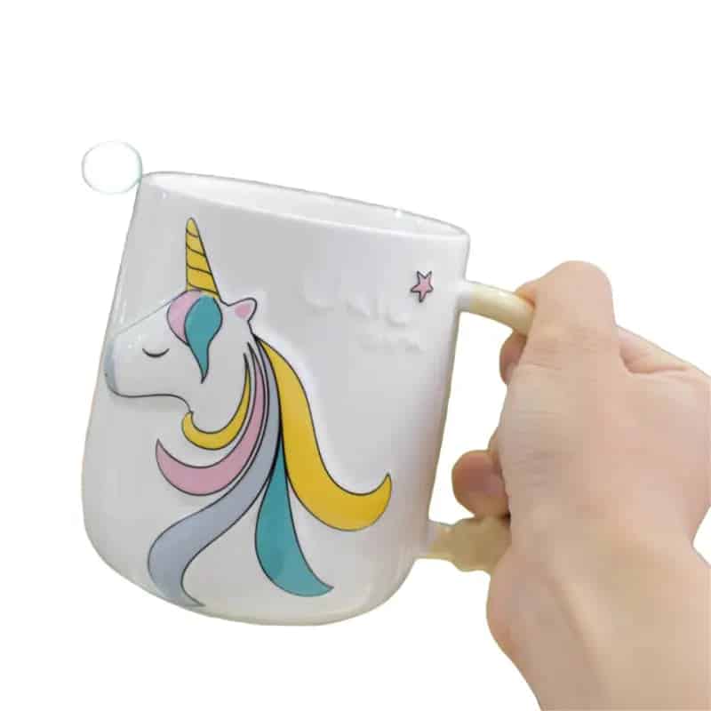 Tasse Weihnachten Porzellan <Br> Einhorn