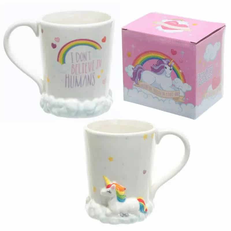 Tasse Weihnachten Relief <Br> Einhorn
