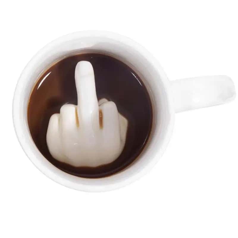 Besondere Tasse Stinkefinger