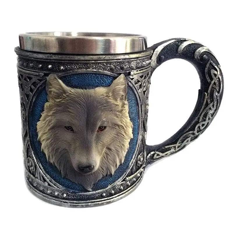 Besondere Tasse Mittelalterlicher Wolf