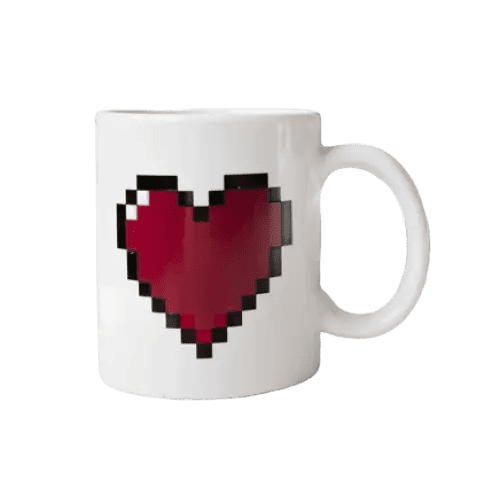 Originelle Tasse <Br> Pixel Heart
