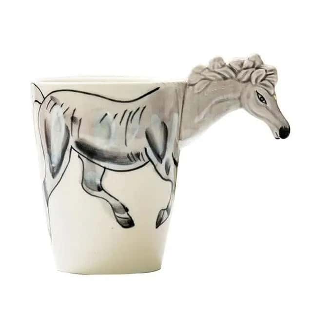 Besondere Tasse Weißes Pferd