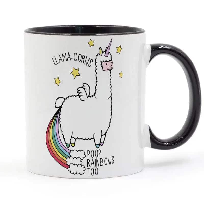 Original Personalisierte Tasse <Br> Lama Einhorn