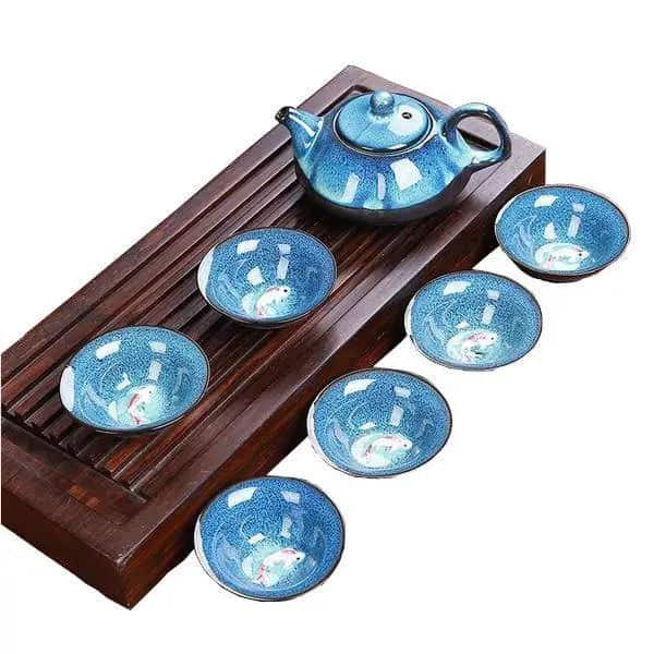 Japanische Teetasse Blaues Teeservice