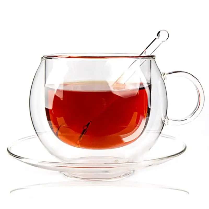 Doppelwandiges Glas <Br>Koffeinfrei