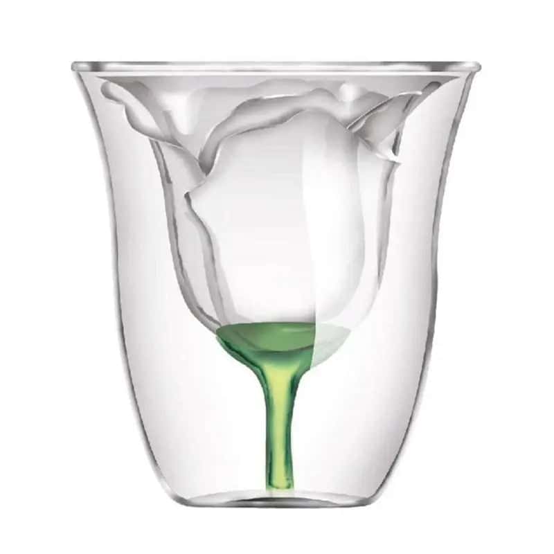 Doppelwandiges Glas <Br>Blume