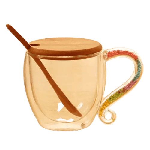 Doppelwandiges Glas <Br> Paillette